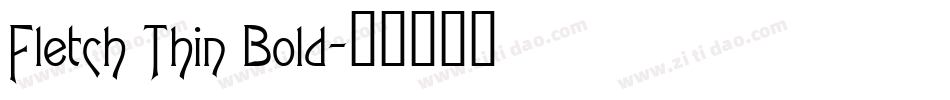 Fletch Thin Bold字体转换